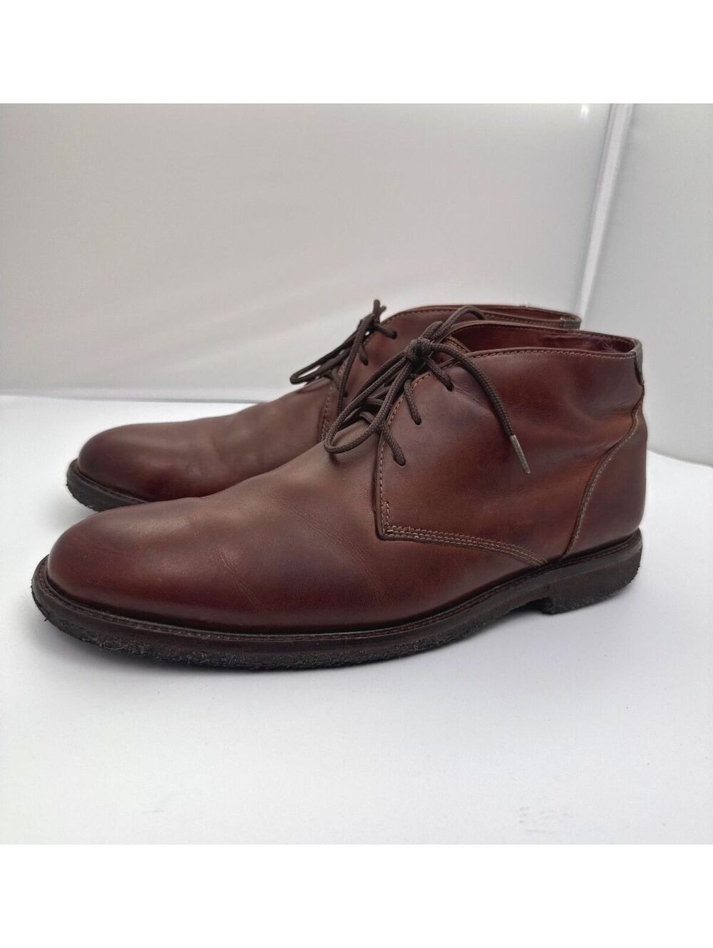Johnston & Murphy Copeland Chukka Boots 25-2022 10.5M Brown Leather Memory Foam